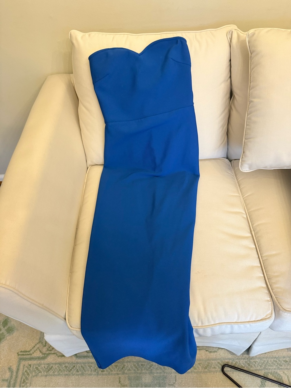 Endless Rose Strapless Cobalt Blue Midi Dress